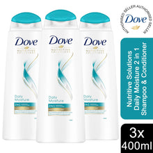 Load image into Gallery viewer, Dove Nutritive Solutions Daily Moisture 2in1 Shampoo &amp; Conditioner 400ml ,3pk