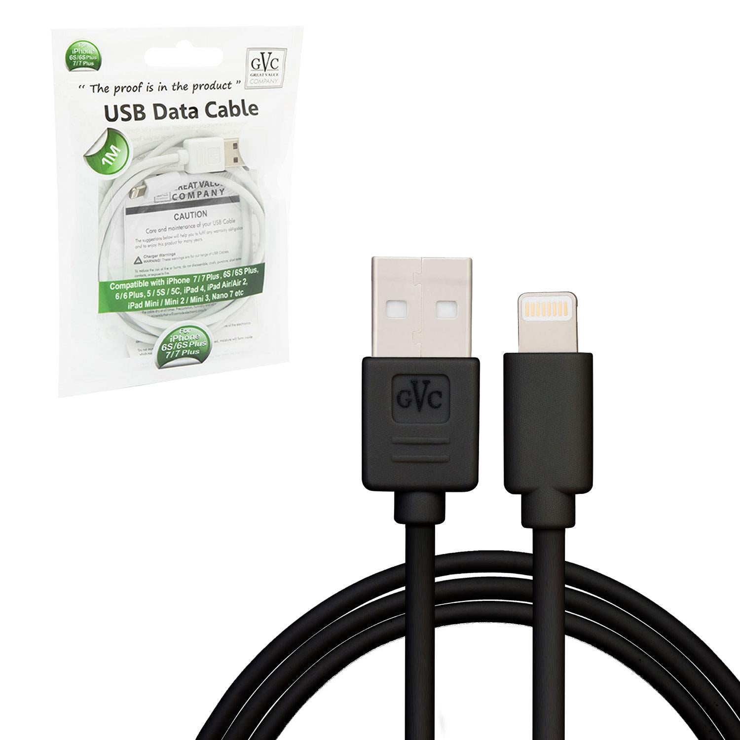 80pin Data Cable GVC USB to 8-Pin Data Cable for Syncing & Charging, 3 Metre - Black ...