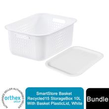 Load image into Gallery viewer, SmartStore Basket Recycled15 StorageBox 10L With Basket PlasticLid, White
