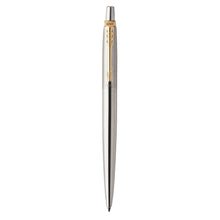 Load image into Gallery viewer, Parker Jotter Gel Pen Stainless Steel Gold Trim Medium Point 0.7mm Black Ink