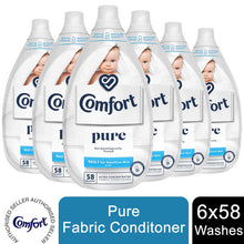 Load image into Gallery viewer, 6x of 870ml Comfort Ultimate Care Pure Ultra-Concentrated Fabric Conditioner 58W