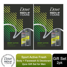 Load image into Gallery viewer, Dove Men Care Sport Active Fresh Bodywash &amp; Deodorant 2pcs Gift Set For Men