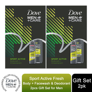 Dove Men Care Sport Active Fresh Bodywash & Deodorant 2pcs Gift Set For Men