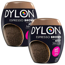 Load image into Gallery viewer, DYLON Washing Machine Fabric Dye Pod, Espresso Brown, 2 Packs of 350g