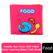 Load image into Gallery viewer, Doodle Non-Toxic Soft Infant Early Learning Baby Cloth Book[Food]
