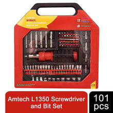 Load image into Gallery viewer, Am-Tech L1350 High-Quality Screwdriver And Assorted Bit Set, 101-Pieces Kit