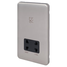 Load image into Gallery viewer, Schneider Lisse Shaver Socket Dual Voltage 115/230V GGBL7090BSSS Stainless Steel