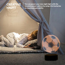 Load image into Gallery viewer, Colour Changing Acrylic 3D Illusion Football LED Night Light