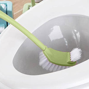 Haven Long Handle Plastic Toilet Brush for Deep Cleaning, Green