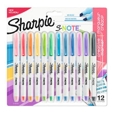 Load image into Gallery viewer, Sharpie Markers S-note Creative Chisel Tip Assorted Colours Pack of 12