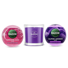 Load image into Gallery viewer, Radox Aromatherapy Candle &amp; Bath Bomb Collection 3-Piece Gift Set for Her
