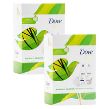 Load image into Gallery viewer, Dove Blissfully Relaxing Bodywash Duo Collection Gift Set with Shower Puff