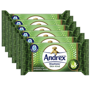 Andrex Toilet Paper Skin Kind, 24 Rolls & Andrex Washlets Skin Kind Wipes, 6pk