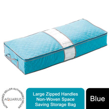 Load image into Gallery viewer, Large Zipped Handles Non-Woven Space Saving Storage Bag Blue