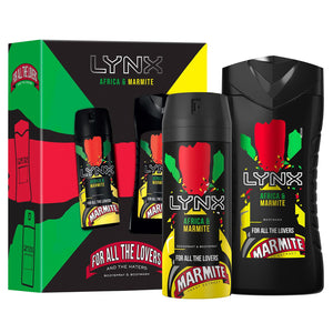 Lynx Marmite & Africa Gift Set, For Brother, Boys & Teens, Shower Gel, Deodorant