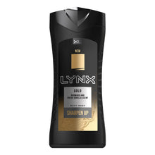 Load image into Gallery viewer, 3pk Each Bundle of Lynx Gold For Men Body Spray 250ml with Body Wash 400ml