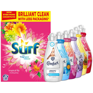 Laundry Bundle 1x130W Surf Laundry Powder & 1x36W Comfort Fabric Conditioner