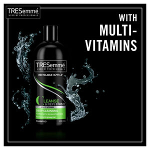 4x 900ml Tresemme Deep Cleansing Cleanse & Replenish Shampoo with Multi-Vitamin