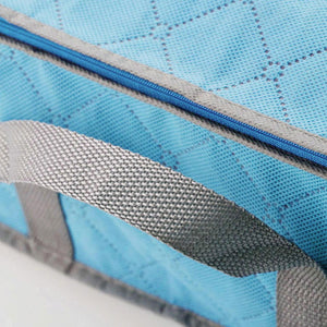 Large Zipped Handles Non-Woven Space Saving Storage Bag Blue