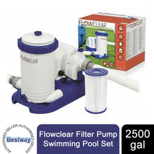 Load image into Gallery viewer, Bestway Flowclear 2500gal Capacity Filter Pump Swimming Pool, Multi-coloured