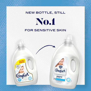 10x of 3L Comfort Pure Hypoallergenic Fabric Conditioner for Sensitive Skin, 85W
