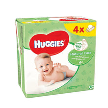 Load image into Gallery viewer, 10x Huggies Natural Care Baby Wipes with Skin Loving Natural Fibres, 4 Pack
