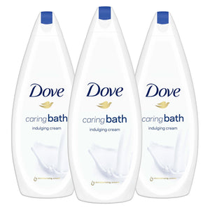 3pk of 720ml Dove Indulging Cream Caring Bath with 1/4 Moisturising Cream