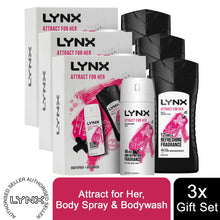 Load image into Gallery viewer, Lynx Attract for Her Duo Gift Set For Her, Body Spray 150ml &amp; Bodywash 225ml