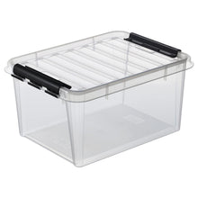 Load image into Gallery viewer, Smartstore 15 Classic Transparent Plastic Storage Box with Lid, 14 Litre