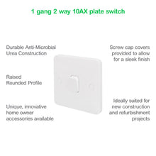 Load image into Gallery viewer, Schneider Electric Lisse Moulded GGBL1012, Single 2 Way Switch 10AX, 10 Pack