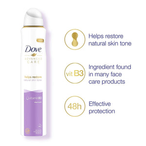 6x of 200ml Dove Advanced Care Clean Touch Anti-Perspirant Deodorant