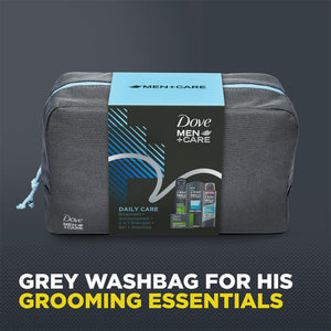 Dove Men Daily Care Body & Bath Essentials 4pcs Gift Set For Men with Wash Bag