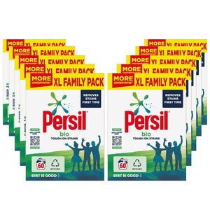 10x Persil Bio Washing Powder with Biodegradable Ingredients, 3kg, 60 Wash