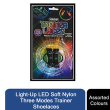 Load image into Gallery viewer, Light-Up LED Soft Nylon Three Modes Trainer Shoelaces, Assorted Colours
