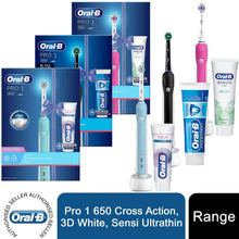 Load image into Gallery viewer, Oral-B Pro 1 650 Electric Toothbrush with Toothbrush Head &amp; Toothpaste