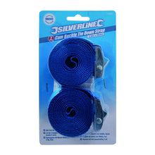 Load image into Gallery viewer, 2 Pack Silverline 449682 Cam Buckle Tie Down Strap 2.5m x 25mm