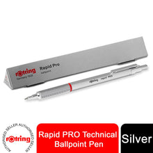 Load image into Gallery viewer, Rotring Ballpoint Pen Rapid Pro Metallic Silver Barrel Technical For School
