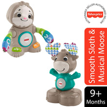 Load image into Gallery viewer, Fisher-Price Linkimals Smooth Moves Sloth with Musical Moose Baby Toy