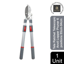 Load image into Gallery viewer, Kent &amp; Stowe Tele Ratchet Telescopic Anvil Lopper Pruner 6 positions 65cm-94cm