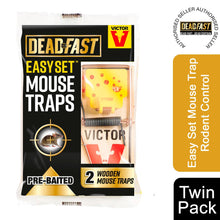 Load image into Gallery viewer, Deadfast Easy Set Mouse Trap Rodent Control Twin 2 Pack