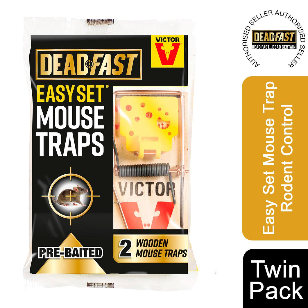 Deadfast Easy Set Mouse Trap Rodent Control Twin 2 Pack