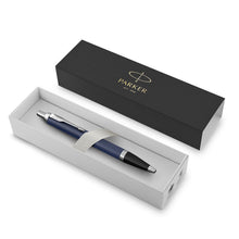 Load image into Gallery viewer, Parker IM Ballpoint Pen Matte Blue Medium Point Blue Ink Gift Box