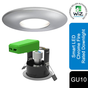 WiZ CHROME  Downlight (IP65)withTuneable GU10 Lamp WiFi & BT