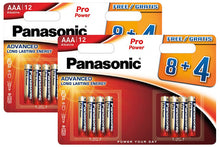 Load image into Gallery viewer, Panasonic Gold - AA &amp; AAA (8+4 Pack) Batteries