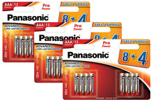 Load image into Gallery viewer, Panasonic Gold - AA &amp; AAA (8+4 Pack) Batteries
