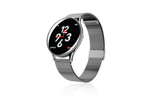 AQ137 Round Screen Smart Watch Compatible With iOS & Android Fitness Tracker