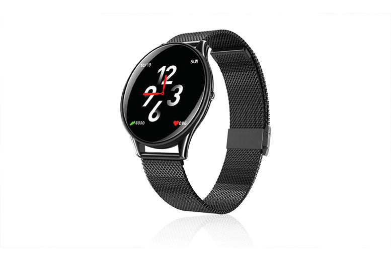 AQ137 Round Screen Smart Watch Compatible With iOS & Android Fitness Tracker