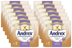 Andrex Touch of Care Toilet Tissue 54 or 108 Rolls