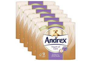 Andrex Touch of Care Toilet Tissue 54 or 108 Rolls