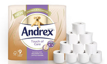 Load image into Gallery viewer, Andrex Touch of Care Toilet Tissue 54 or 108 Rolls